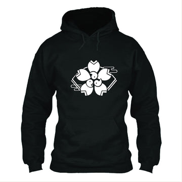 Azur Lane Cosplay IJN Logotipo Sudadera Estampada con Capucha de Color Negro para Adultos Unisex